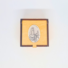Load image into Gallery viewer, Olive Wood Rosary in Fatima Apparitions Wooden Keepsake Box