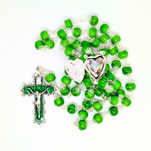 Load image into Gallery viewer, Our Lady Heart Green Rosary