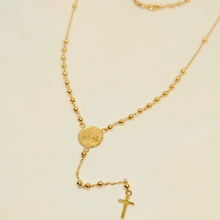 Load image into Gallery viewer, Rosary Necklace - Apparitions of Our Lady of Fatima - 19.2Kt Gold