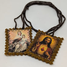 Load image into Gallery viewer, Our Lady of Mount Carmel Scapular - 100% Portuguese Wool