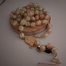 Load image into Gallery viewer, Centennial Cream & Gold Murano Rosary