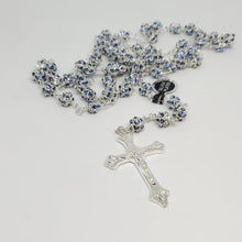Load image into Gallery viewer, Premium Silver Medal of Fatima Rosary - Blue