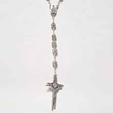 Load image into Gallery viewer, Premium Silver with Translucent Crystals Rosary of Fatima