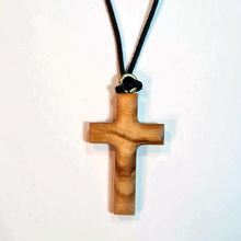 Load image into Gallery viewer, Wood Cross Necklace
