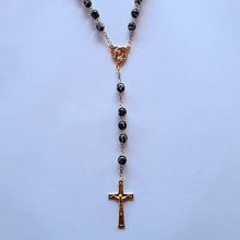 Load image into Gallery viewer, Centennial Black & Gold Murano Rosary