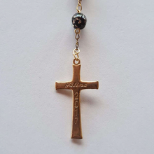 Load image into Gallery viewer, Centennial Black & Gold Murano Rosary