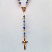Load image into Gallery viewer, Centennial Blue & Gold Murano Rosary