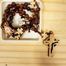 Load image into Gallery viewer, Holy Wood Fatima Rosary