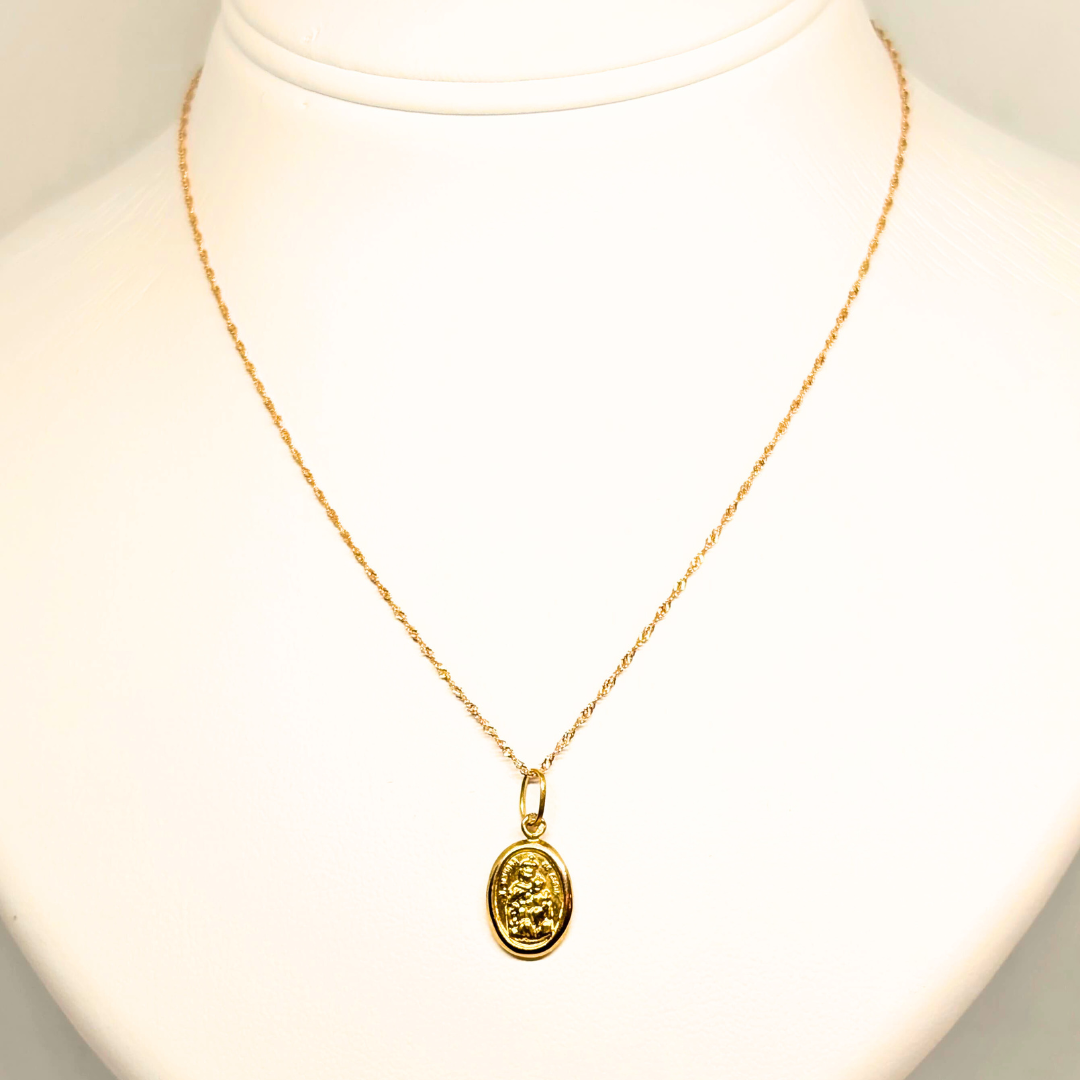 19.2Kt Gold Our Lady of Mount Carmel Necklace