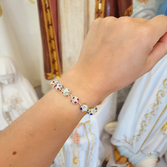 Crystals Decade Rosary Bracelet