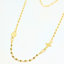 Load image into Gallery viewer, 925 Silver Rosary Necklace with Fatima Medal
