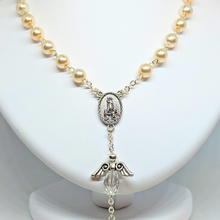Load image into Gallery viewer, Angel Rosary – Apparitions of Our Lady of Fatima with Terra de Fátima Relic
