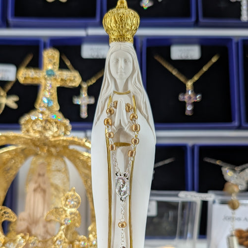 Golden Our Lady of Fatima Statue [7.9'' | 20cm]