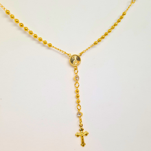 Load image into Gallery viewer, Gold Veneer Rosary Necklace
