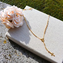 Load image into Gallery viewer, Gold Veneer Rosary Necklace
