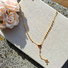 Load image into Gallery viewer, Gold Veneer Rosary Necklace
