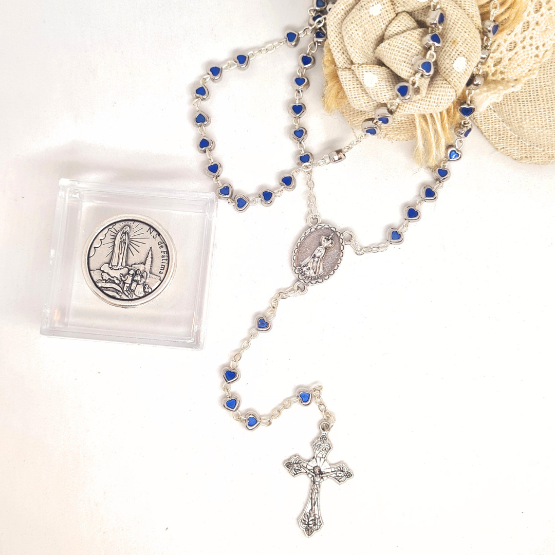 Heart-Shaped Bead Rosary [2 colors]