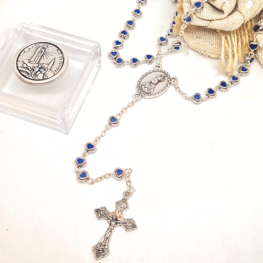 Heart-Shaped Bead Rosary [2 colors]