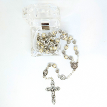Load image into Gallery viewer, Medals of Fatima Pearl Rosary
