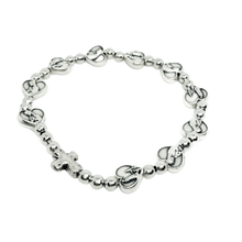 Load image into Gallery viewer, Metal decade Rosary Bracelet - Our Lady of Fatima
