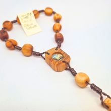 Load image into Gallery viewer, Olive Wood Decade Rosary - Apparitions of Our Lady of Fatima
