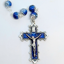 Load image into Gallery viewer, Our Lady Heart Blue Rosary
