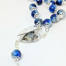 Load image into Gallery viewer, Our Lady Heart Blue Rosary
