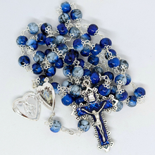 Load image into Gallery viewer, Our Lady Heart Blue Rosary
