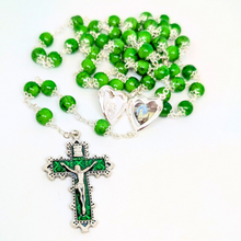 Load image into Gallery viewer, Our Lady Heart Green Rosary
