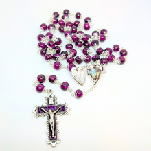 Load image into Gallery viewer, Our Lady Heart Purple Rosary
