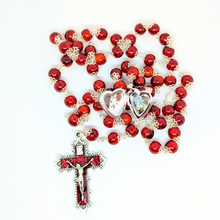 Load image into Gallery viewer, Our Lady Heart Red Rosary
