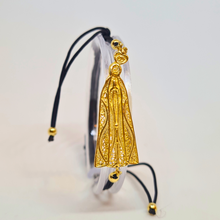 Load image into Gallery viewer, Our Lady of Fatima Filigree Bracelet [Gold Plated Silver]
