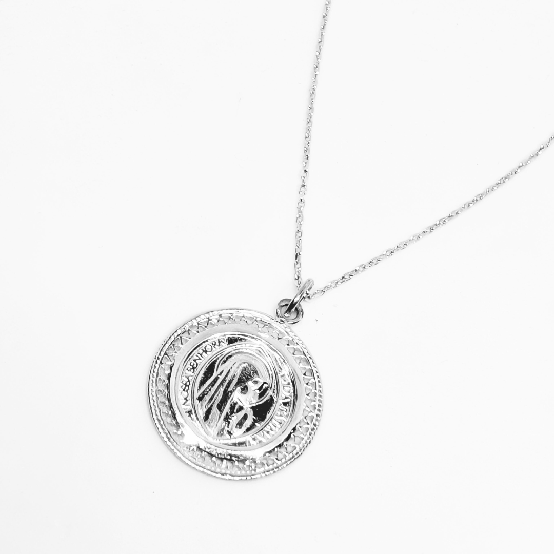 Our Lady of Fatima Filigree Necklace [925 Silver]
