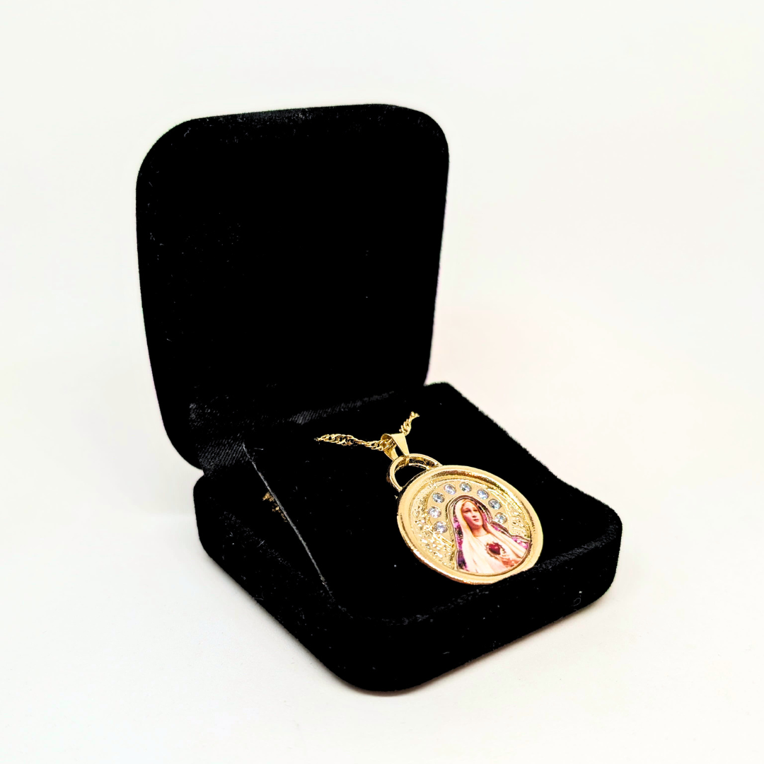Our Lady of Fatima Necklace - Zirconia