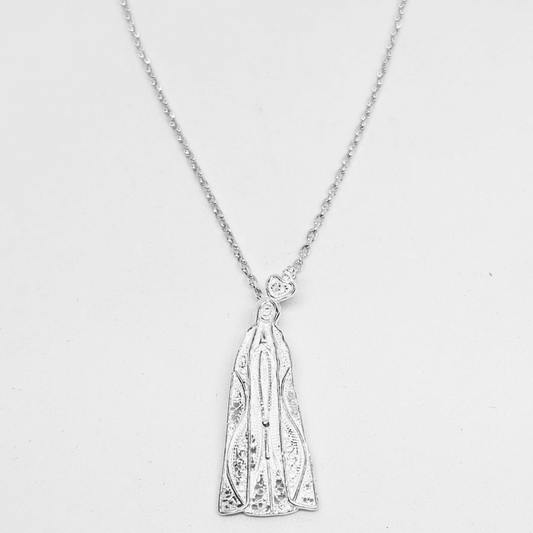 Our Lady of Fatima Necklace [Sterling Silver]
