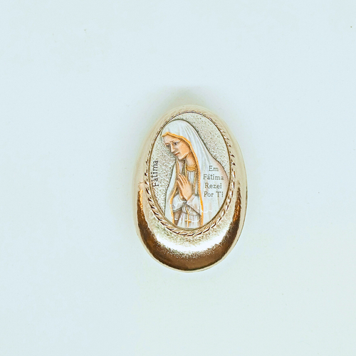 Our Lady of Fatima Pocket Rosary with Colored Metal Box
