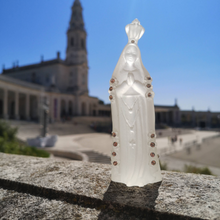 Load image into Gallery viewer, Our Lady of Fatima [Glass] with Crystal Stones [ 3.94'' | 10cm]
