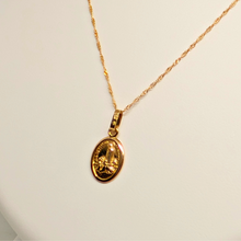 Load image into Gallery viewer, Our Lady of Fatima medal Necklace [19.2Kt Gold]
