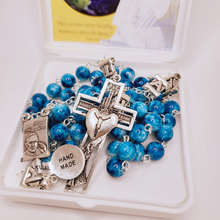 Load image into Gallery viewer, Pope Francis Blue Rosary
