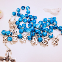 Load image into Gallery viewer, Pope Francis Blue Rosary
