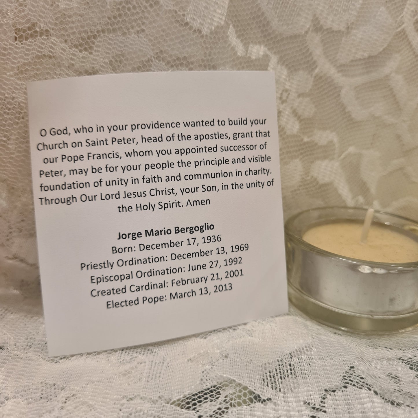 Prayer Card - Pope Francis