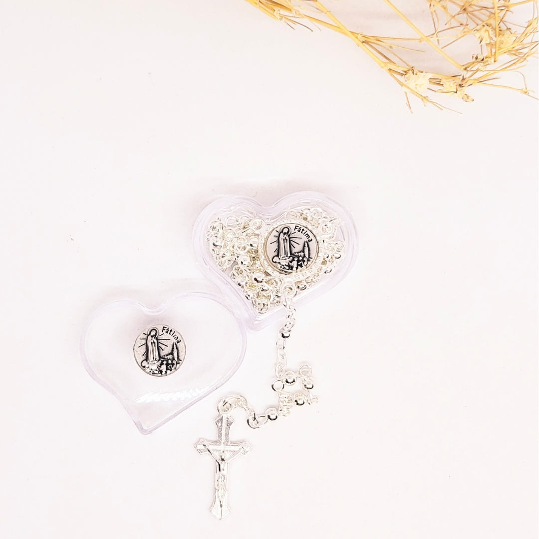 Rosary Necklace - Heart Shaped Box
