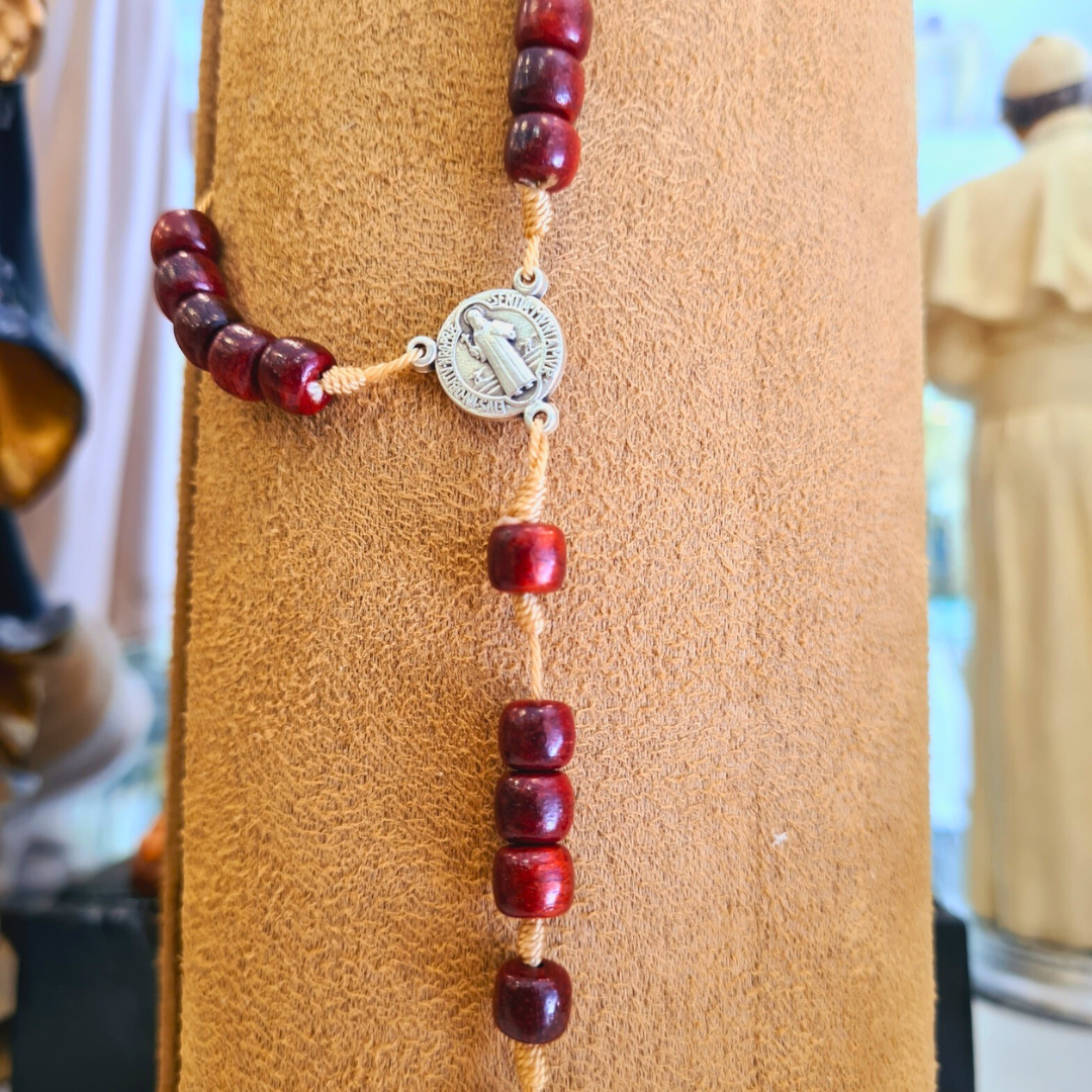 Saint Benedict Wood Decade Rosary