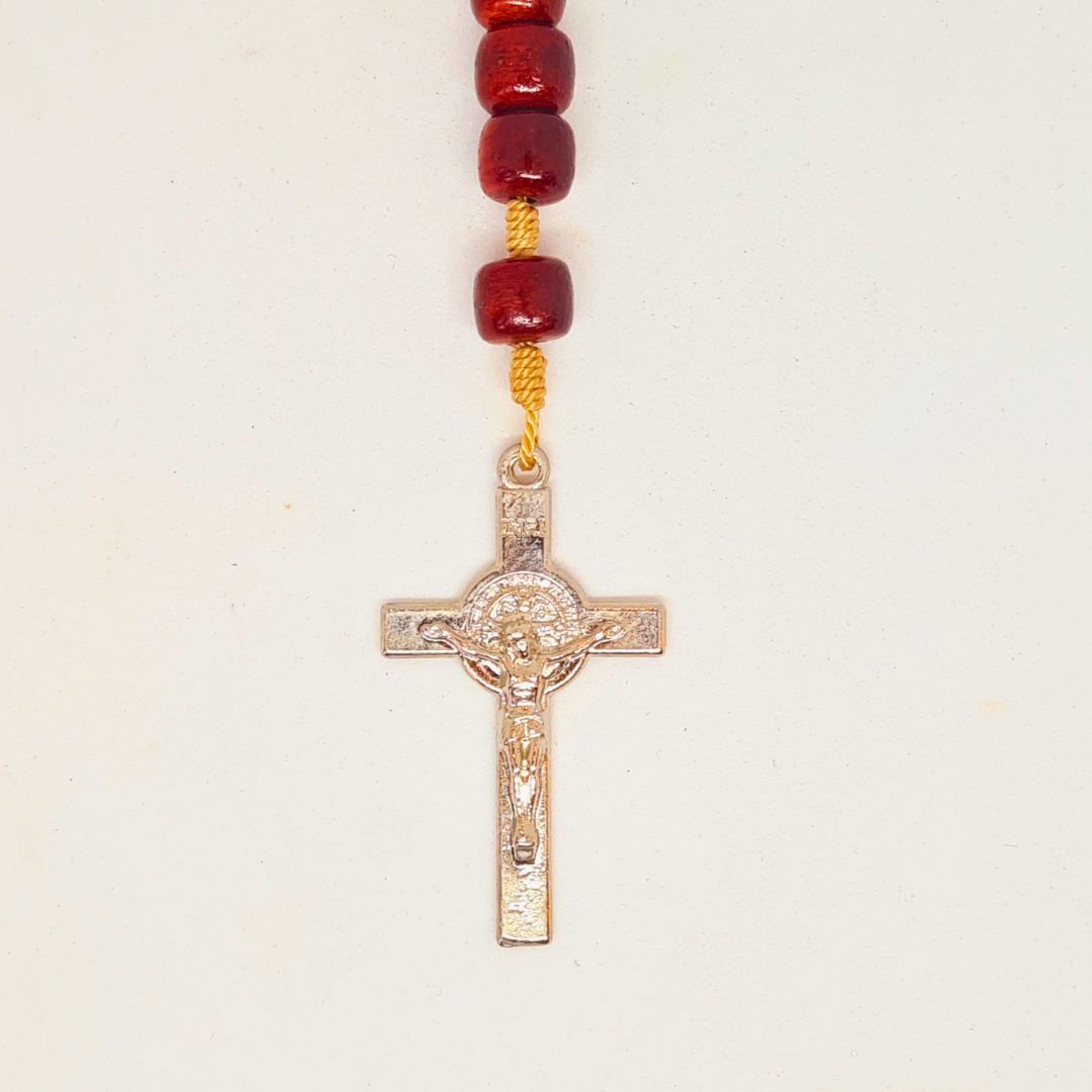 Saint Benedict Wood Decade Rosary