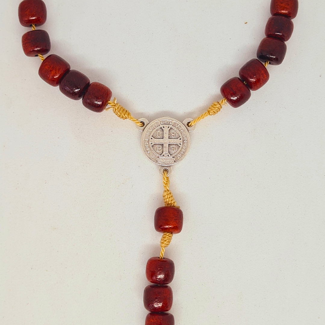 Saint Benedict Wood Decade Rosary