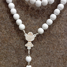 Load image into Gallery viewer, Saint Benedict Wood Wall Rosary [White]
