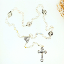 Load image into Gallery viewer, Saint Francisco and Saint Jacinta Crystal Rosary
