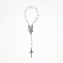 Load image into Gallery viewer, White Bead Decade Rosary

