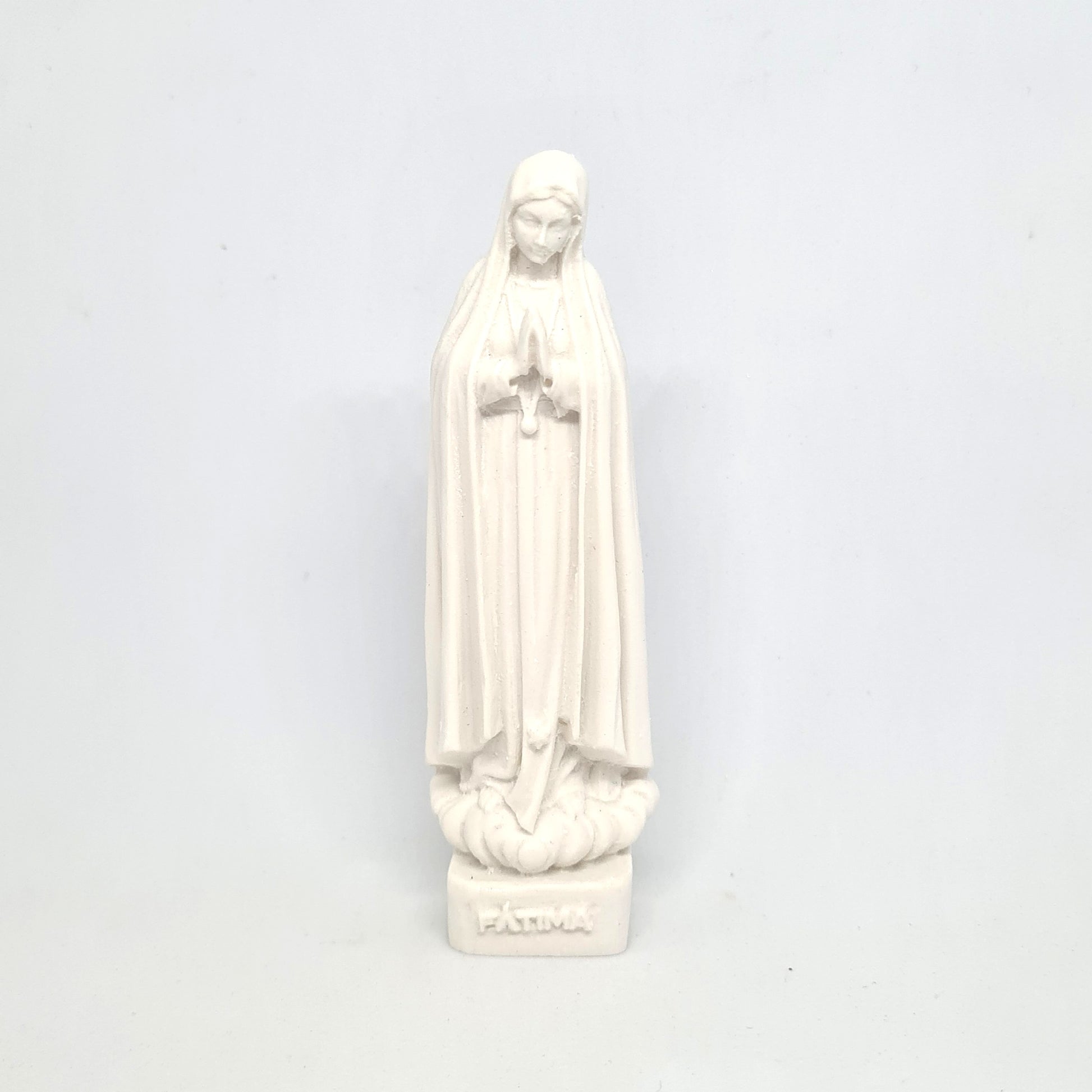 White Statue of Our Lady of Fatima [3.5'' | 9cm]