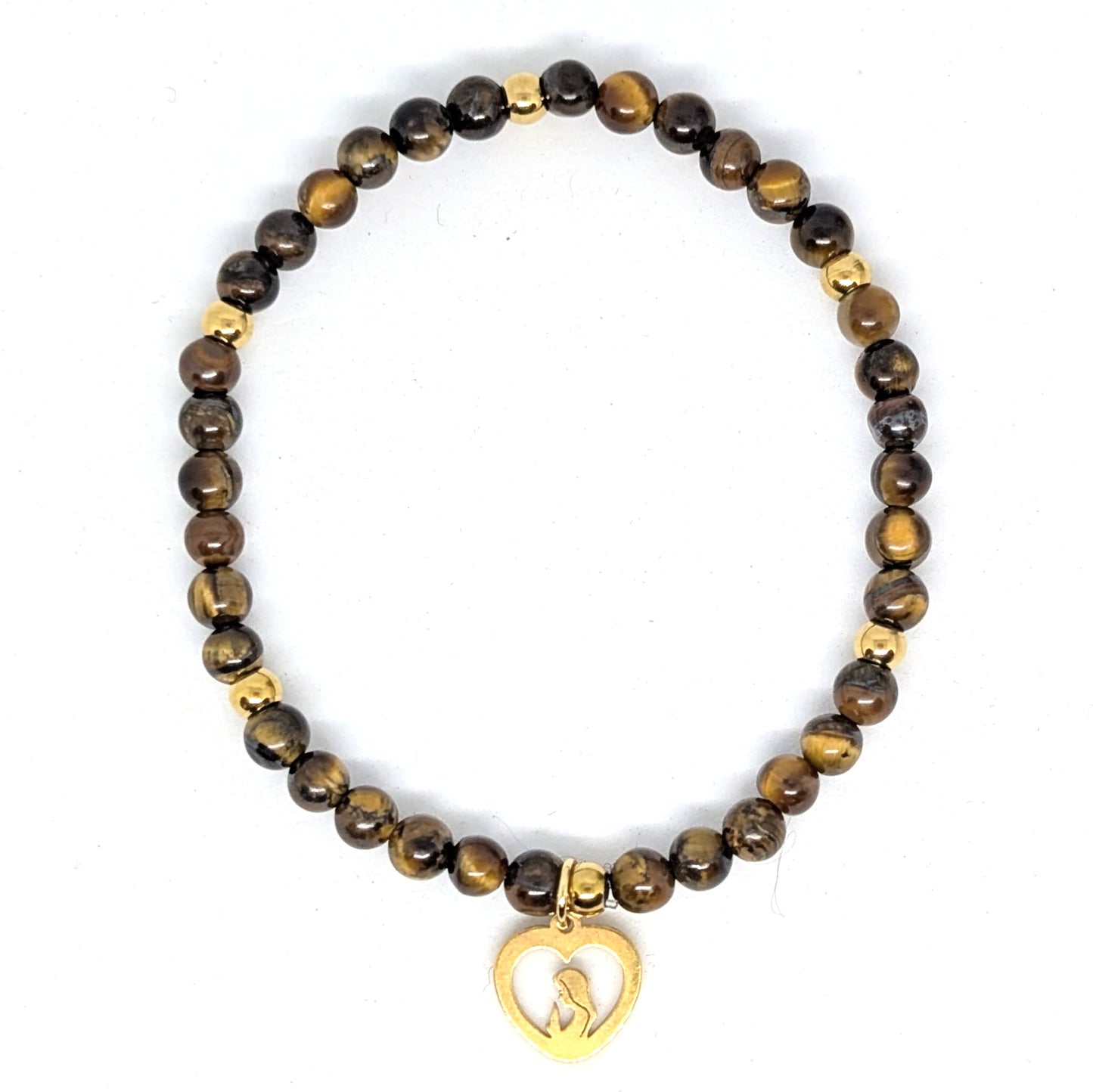 Our Lady of Fatima Bracelet with medal [Natural Stone]